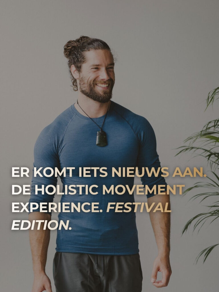 Dennis van Miltenburg kondigt de Holistic Movement Experience Festival Edition aan, een actieve dag met lichaamswerk, beweging en ademhaling.